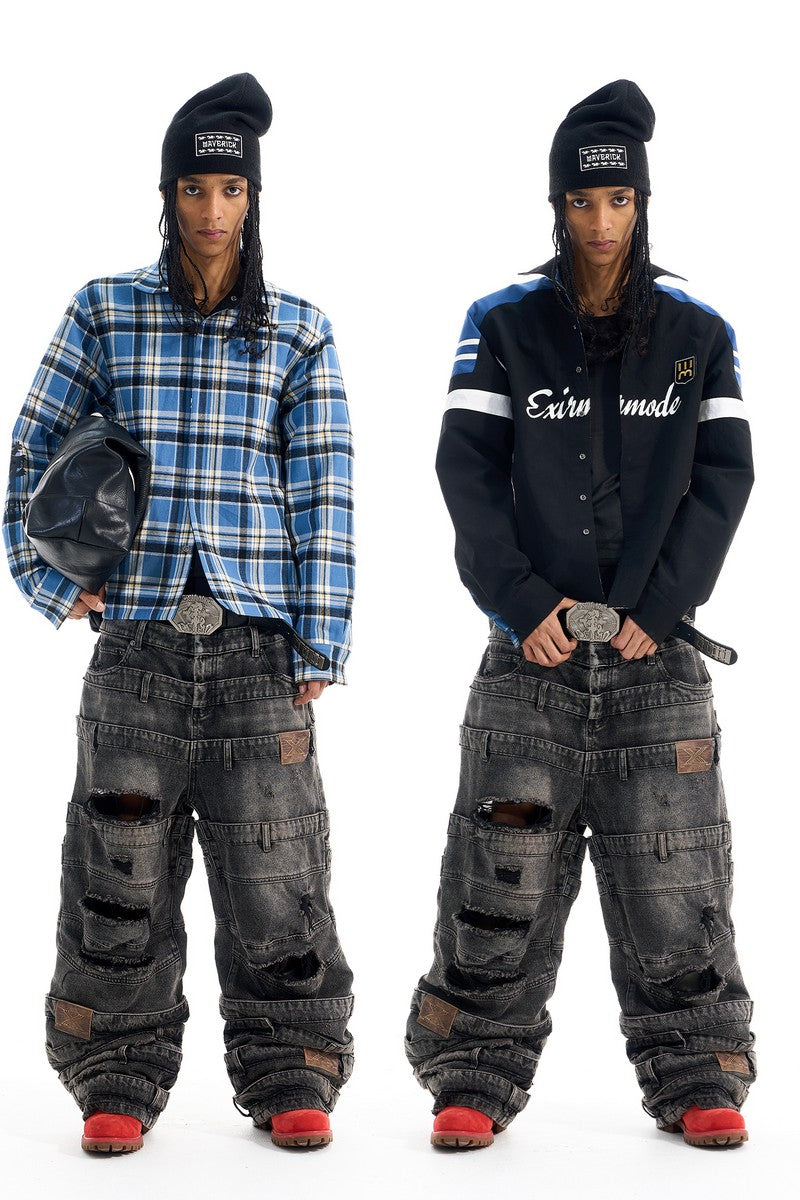 Reversible Plaid Overshirt Jacket