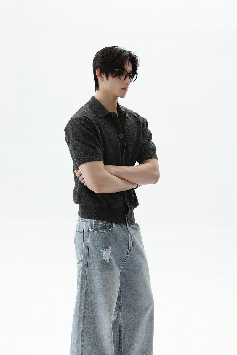 Vintage Knit Button Up Cardigan