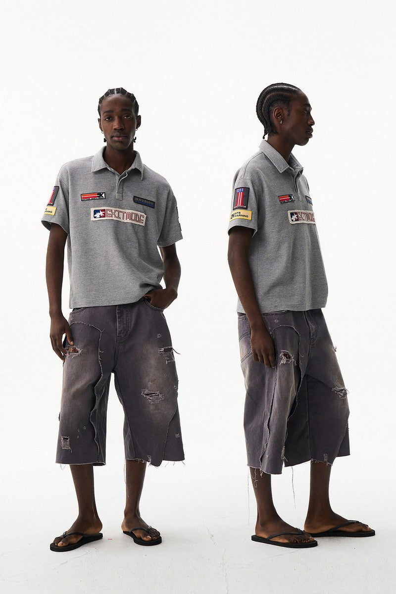 Waffle Badge Polo Shirt