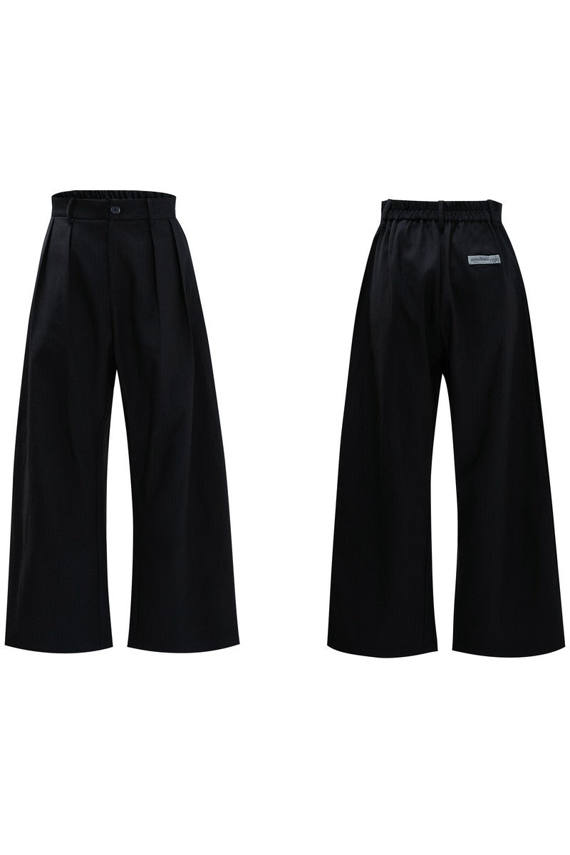 Striped Cinched Waist Trousers