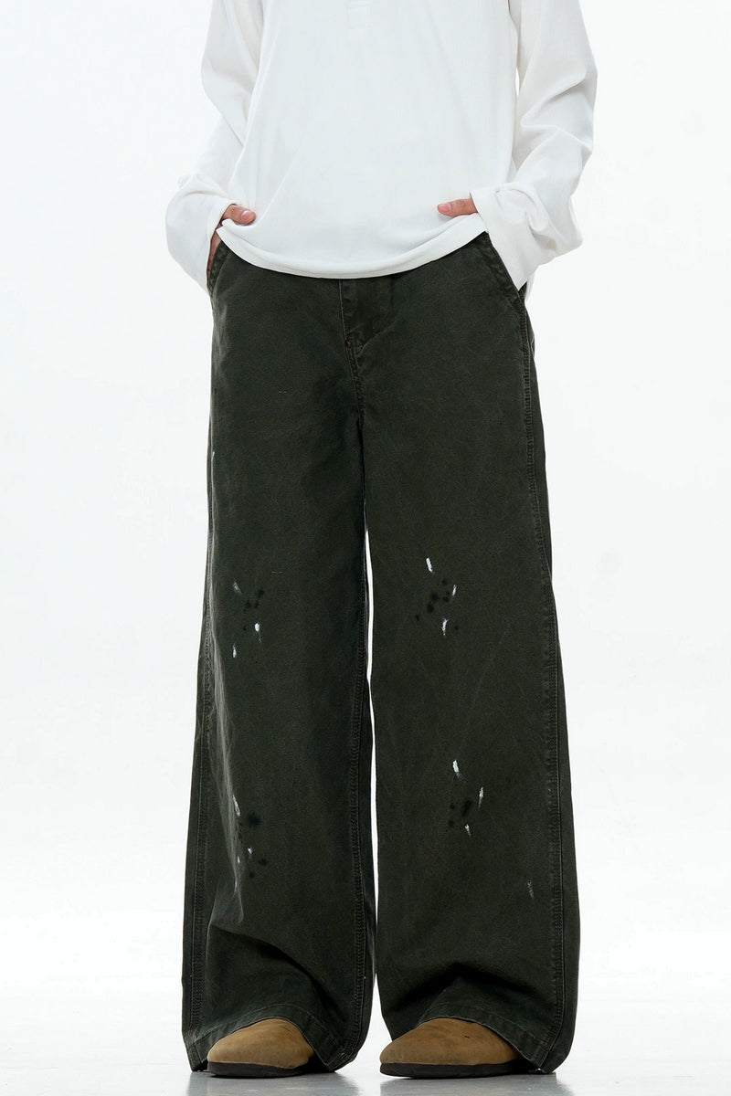 Paint Splatter Adjustable Cargo Pants