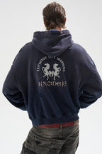 Washed Patch Hoodie Jacket