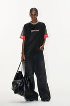 Colorblock Mesh Panel Sports Tee