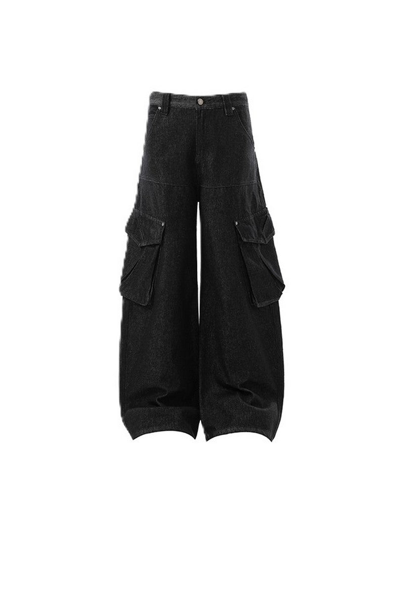 Black Pocket Scythe Jeans