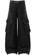 Black Multi Pocket Work Jeans