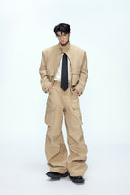 Deconstructed Utility Cropped Jacket