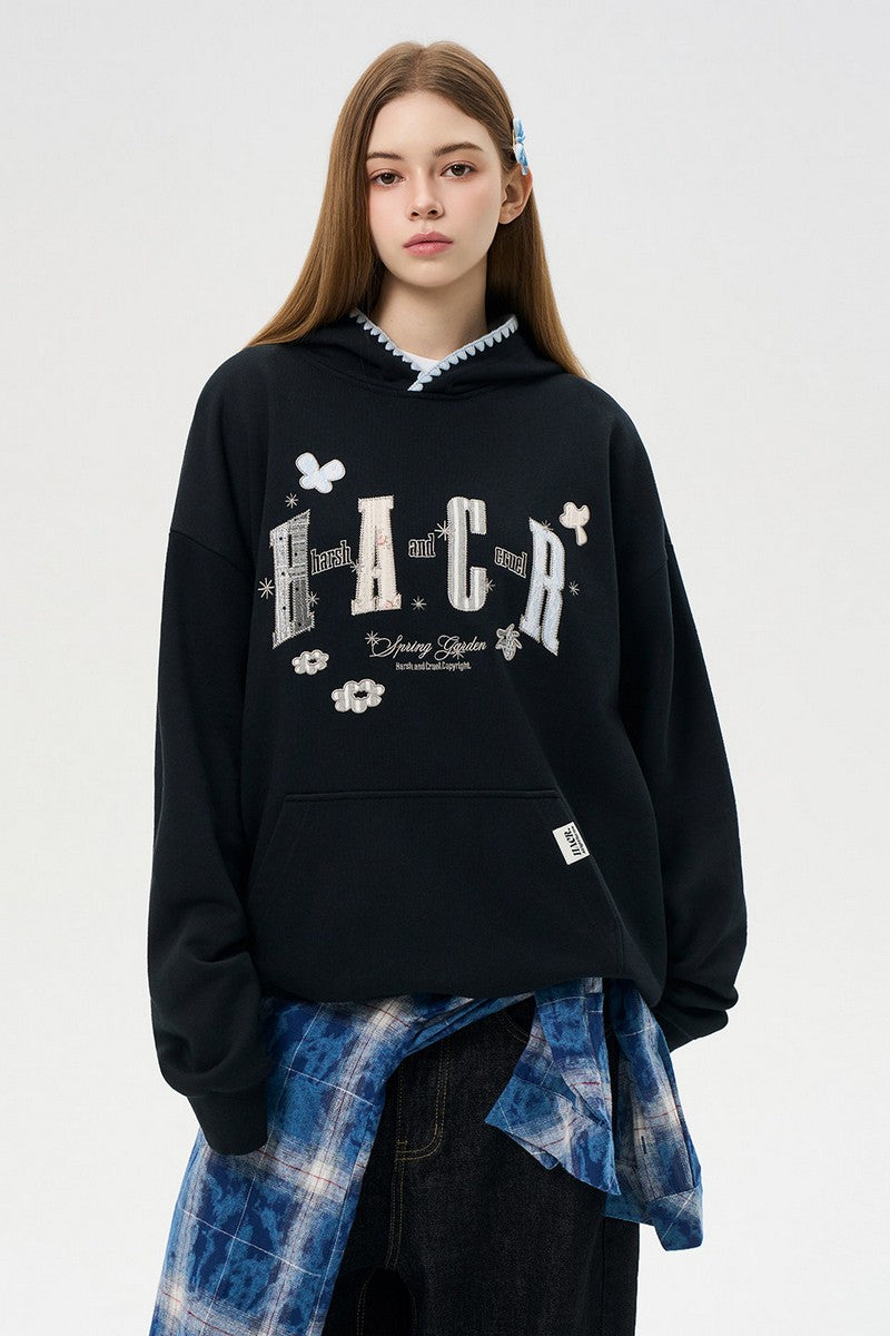Lace Flower Shell Hoodie
