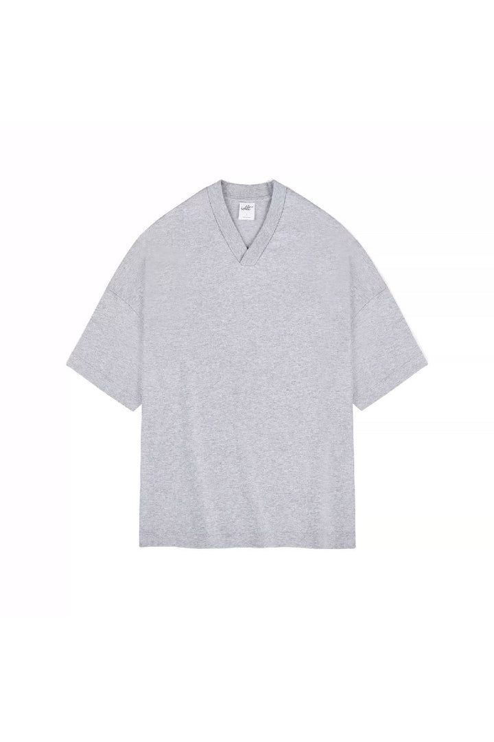 Oversized Heavy Cotton V-Neck Tee