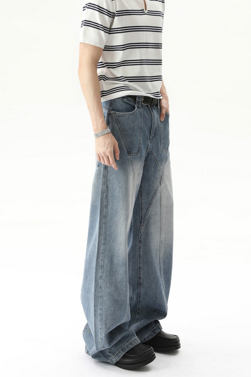Structured Wide Leg Jeans