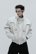 Crocodile Fleece Biker Jacket