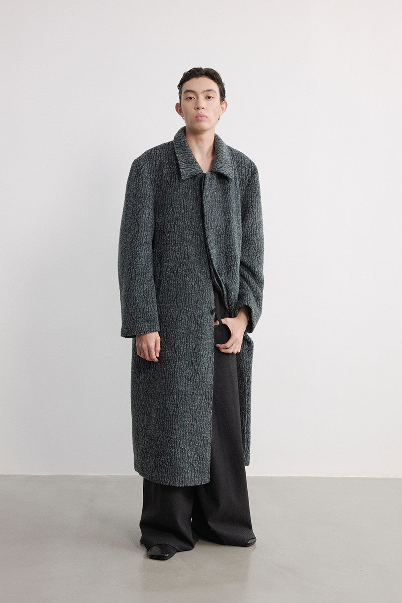 Textured Wool Moss Coat