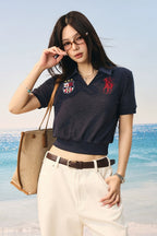 Textured Towel Fabric Polo Shirt
