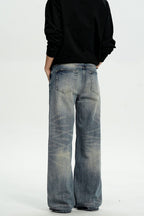 Washed Loose Cleanfit Jeans