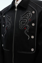 Sequin Embroidered Track Jacket