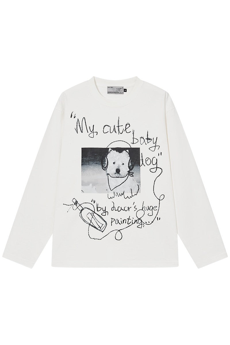 Graffiti Puppy Longsleeve Tee