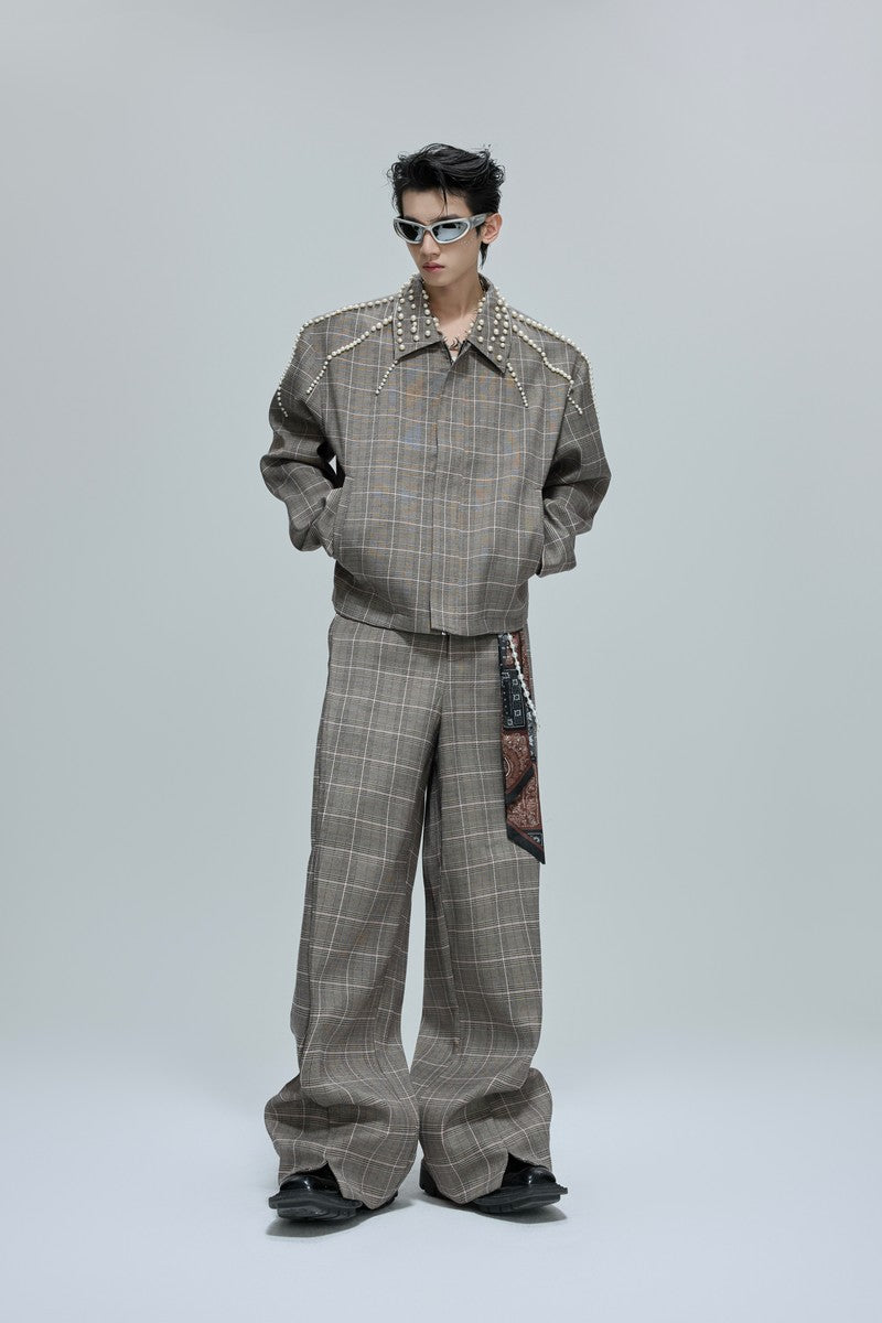 Pearl Plaid Trousers