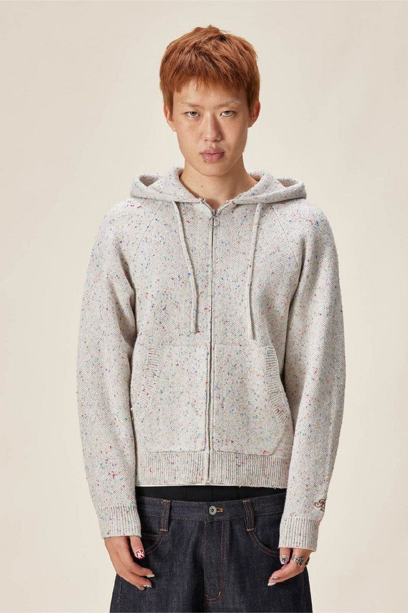 Knit Zip Up Hoodie