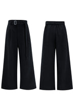 Belted Wool Suit Trousers