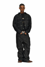 Studded Black Straight Jeans