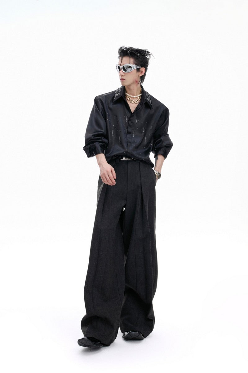 Satin Glitter Boxy Shirt