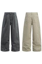 Washed Straight Work Pants