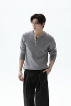 Textured Half Zip Knit Sweater