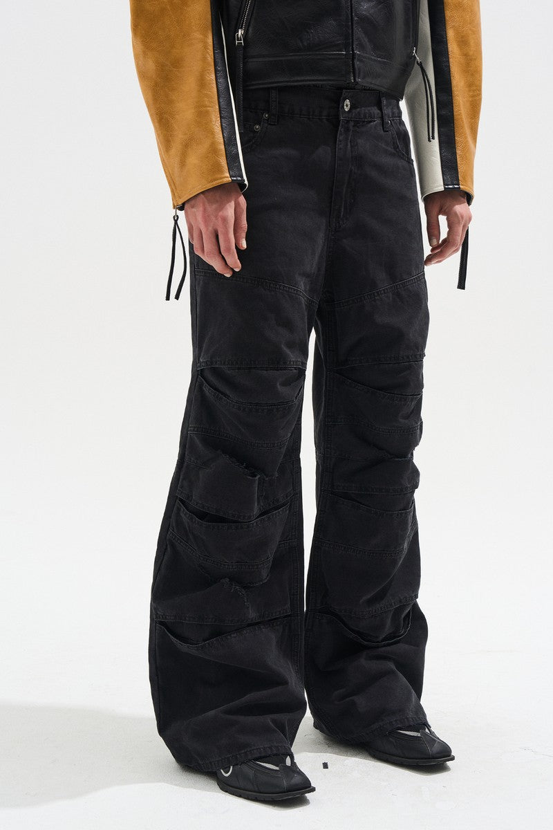 Layered Distressed Jeans