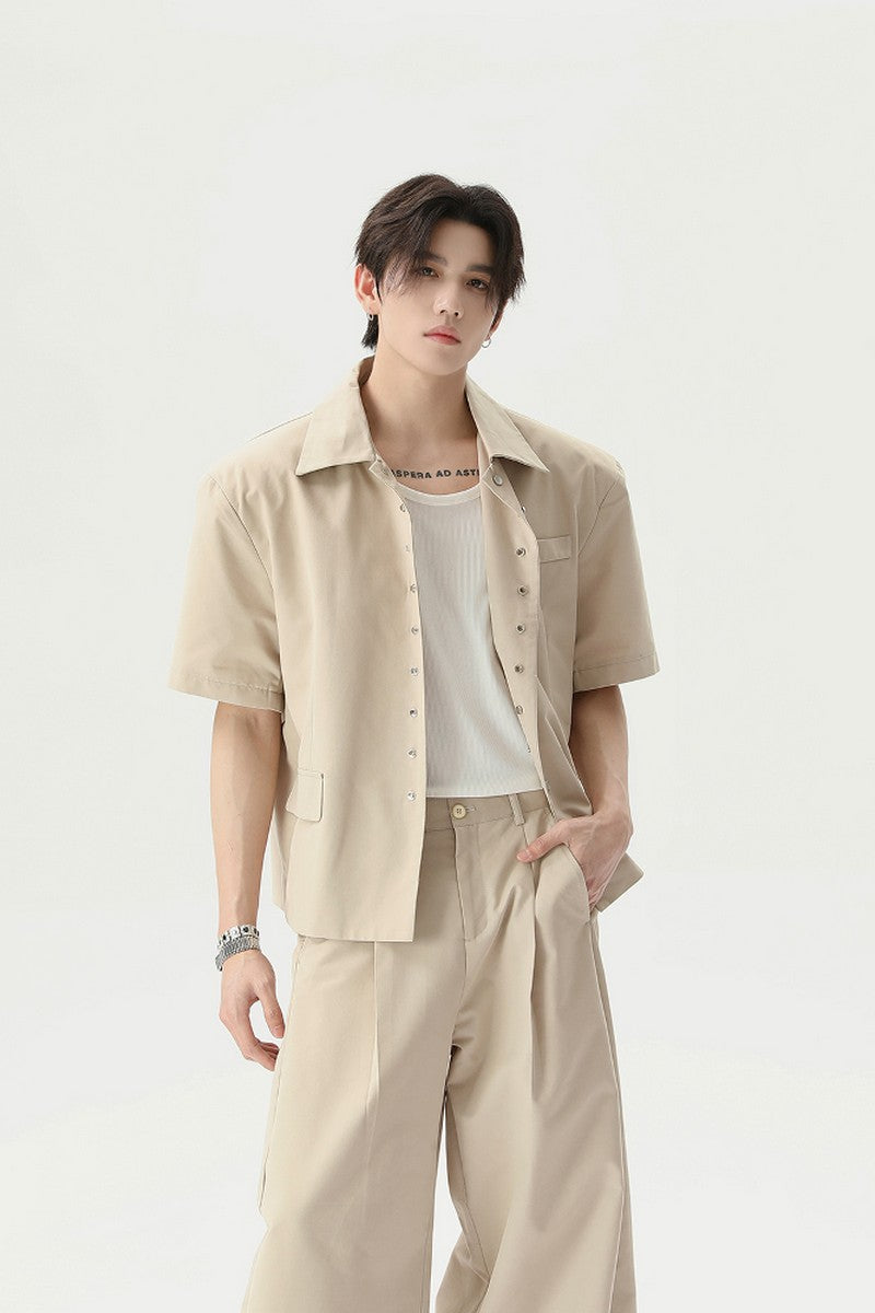 Western Style Buttoned Suit Shirt