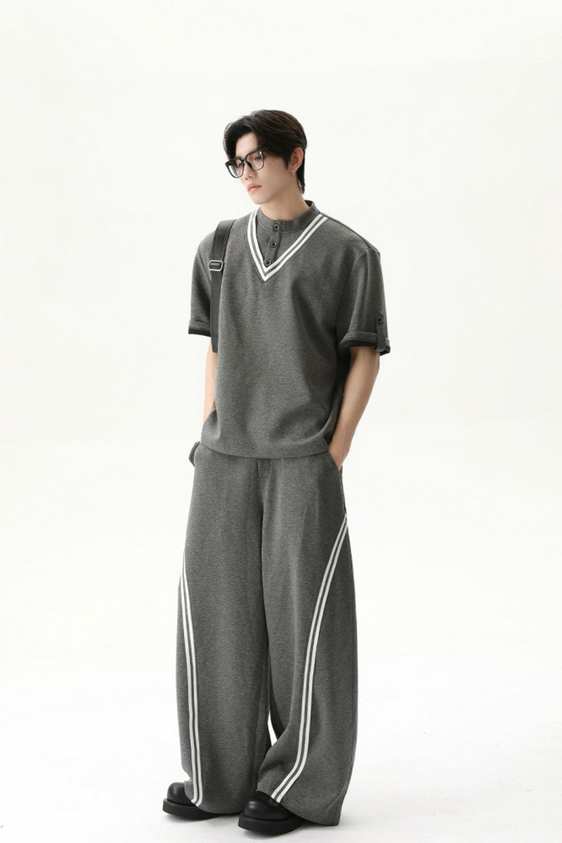 Striped Boxy Polo Tee