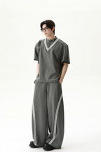 Striped Boxy Polo Tee