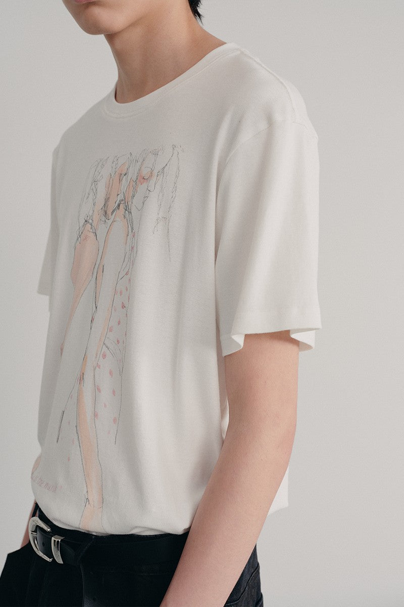 Floral Tencel Wool Tee