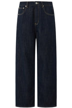 Italian Raw Denim High-Waist Wide-Leg Jeans