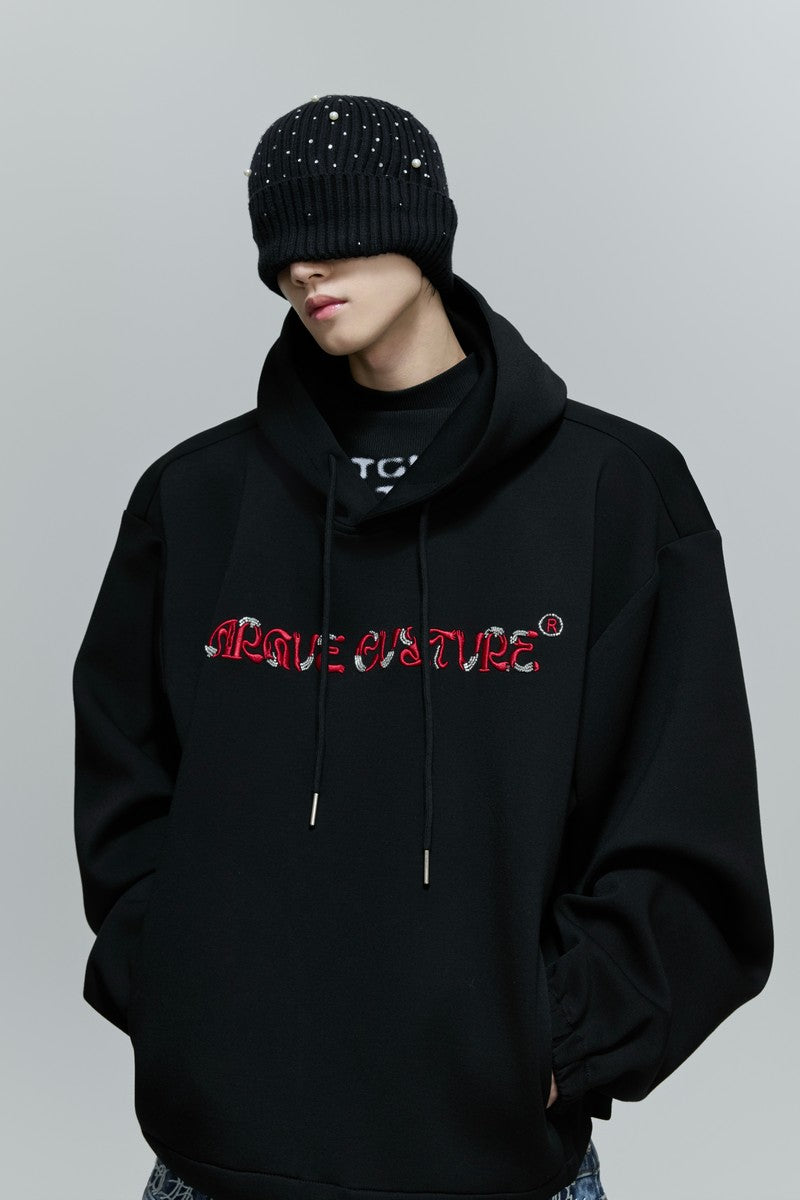 Beaded Embroidered Oversized Hoodie