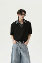 Layered Look Short Sleeve Tee