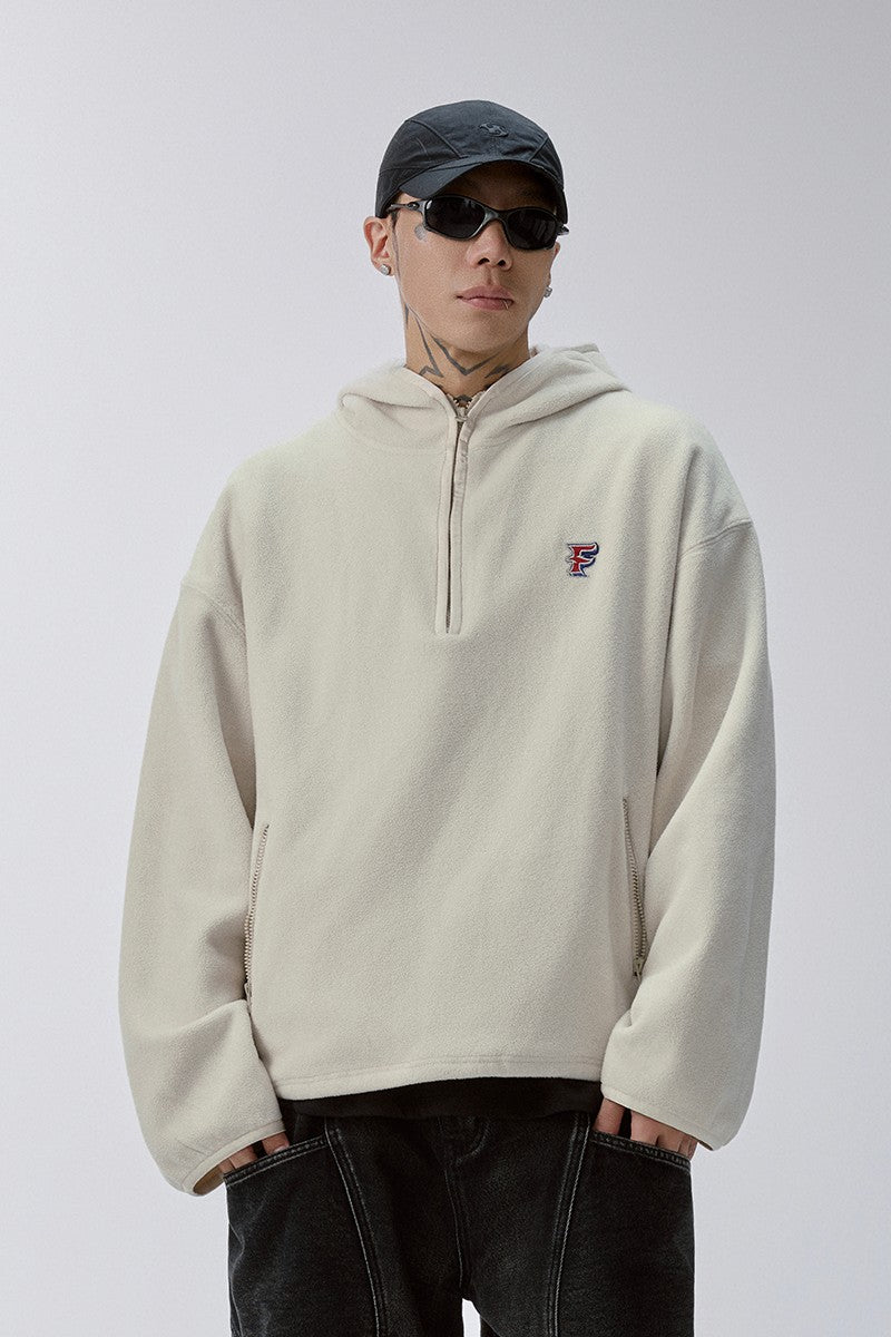 Vintage Fleece Half Zip Hoodie