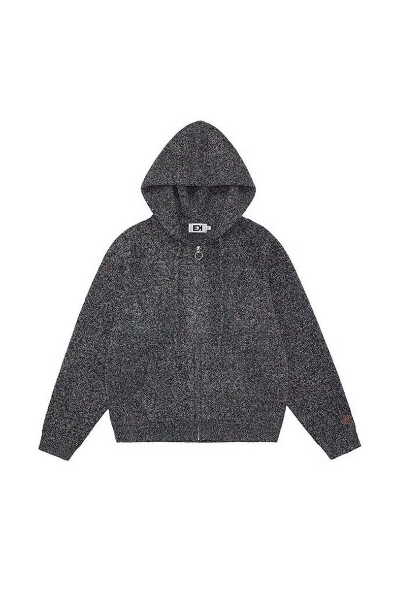 Knit Zip Up Hoodie