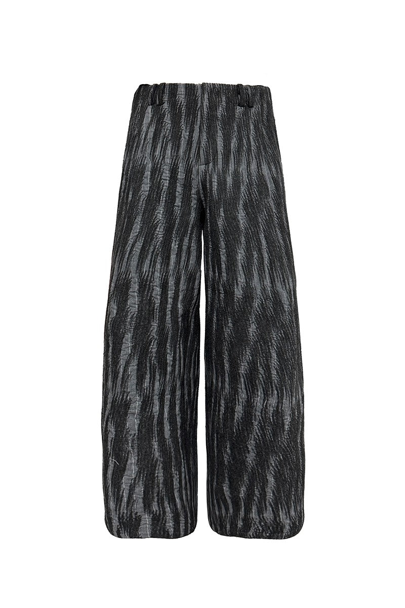 Jacquard Wide Leg Utility Pants