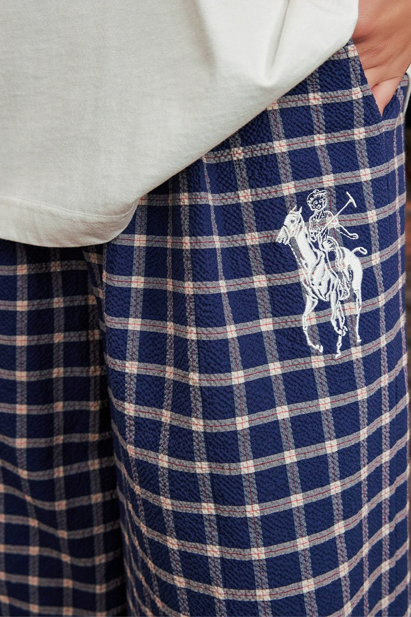 『Copping Zone』Retro Plaid Loose Wide-Leg Pants Retro Plaid Loose Wide-Leg Pants – Copping Zone