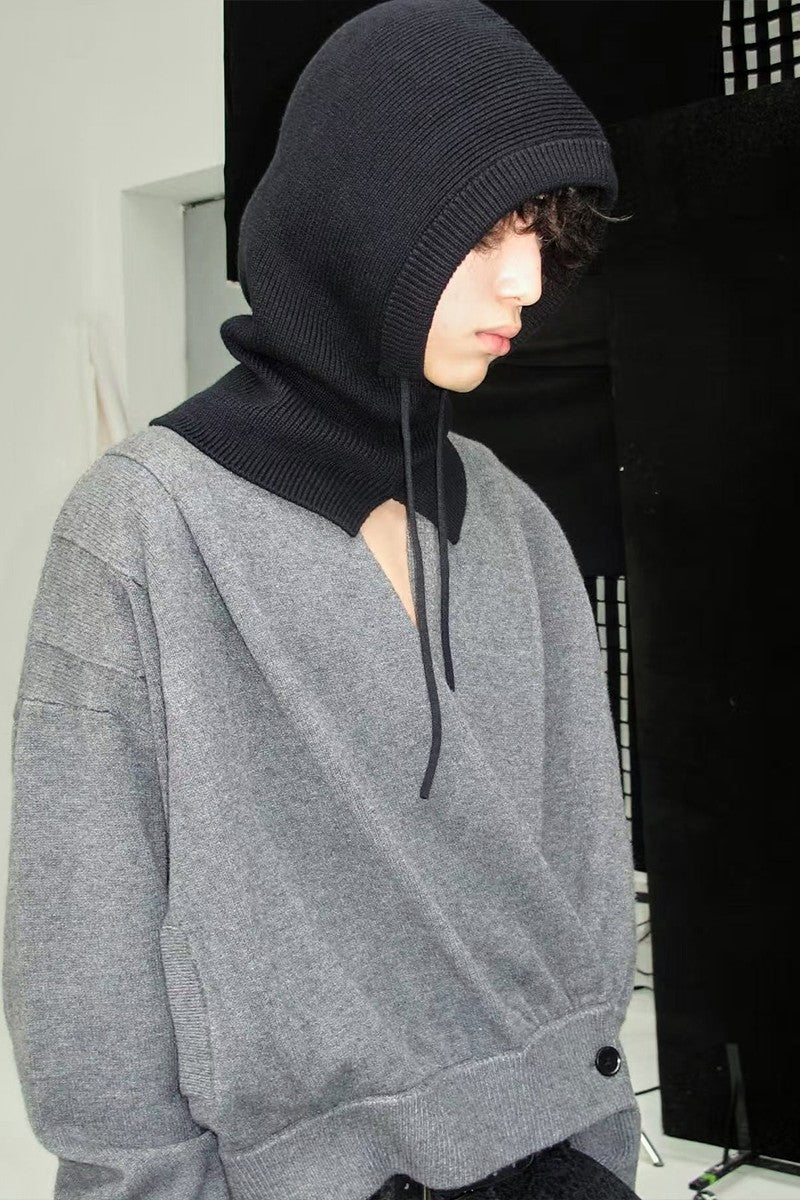 Drawstring Fleece Balaclava Hat