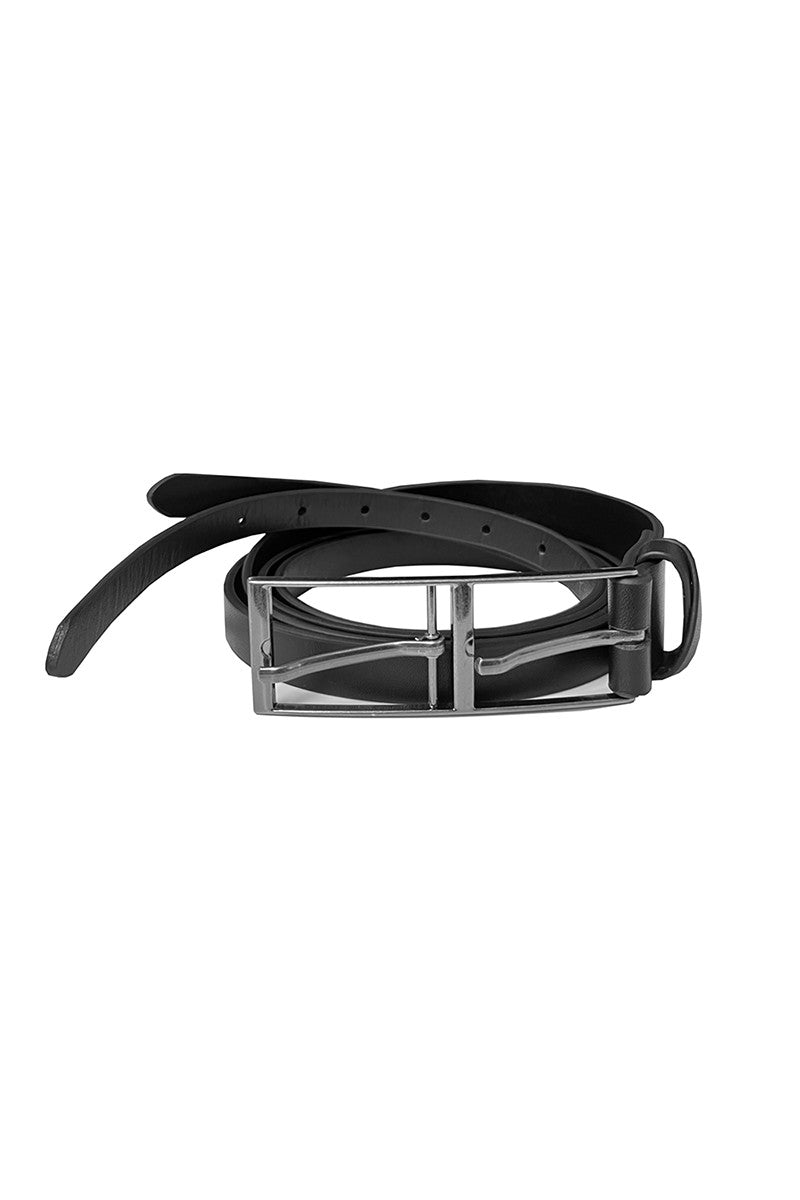 Double Buckle Leather Belt