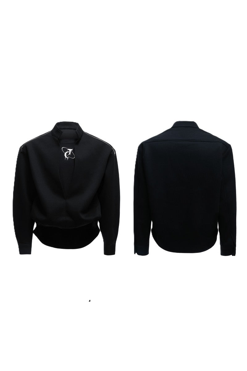 Layered Zip Mock Neck Sweater