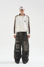 Washed Grey Baggy Jeans