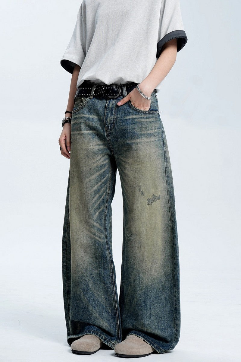 Ripped Washed Vintage Jeans