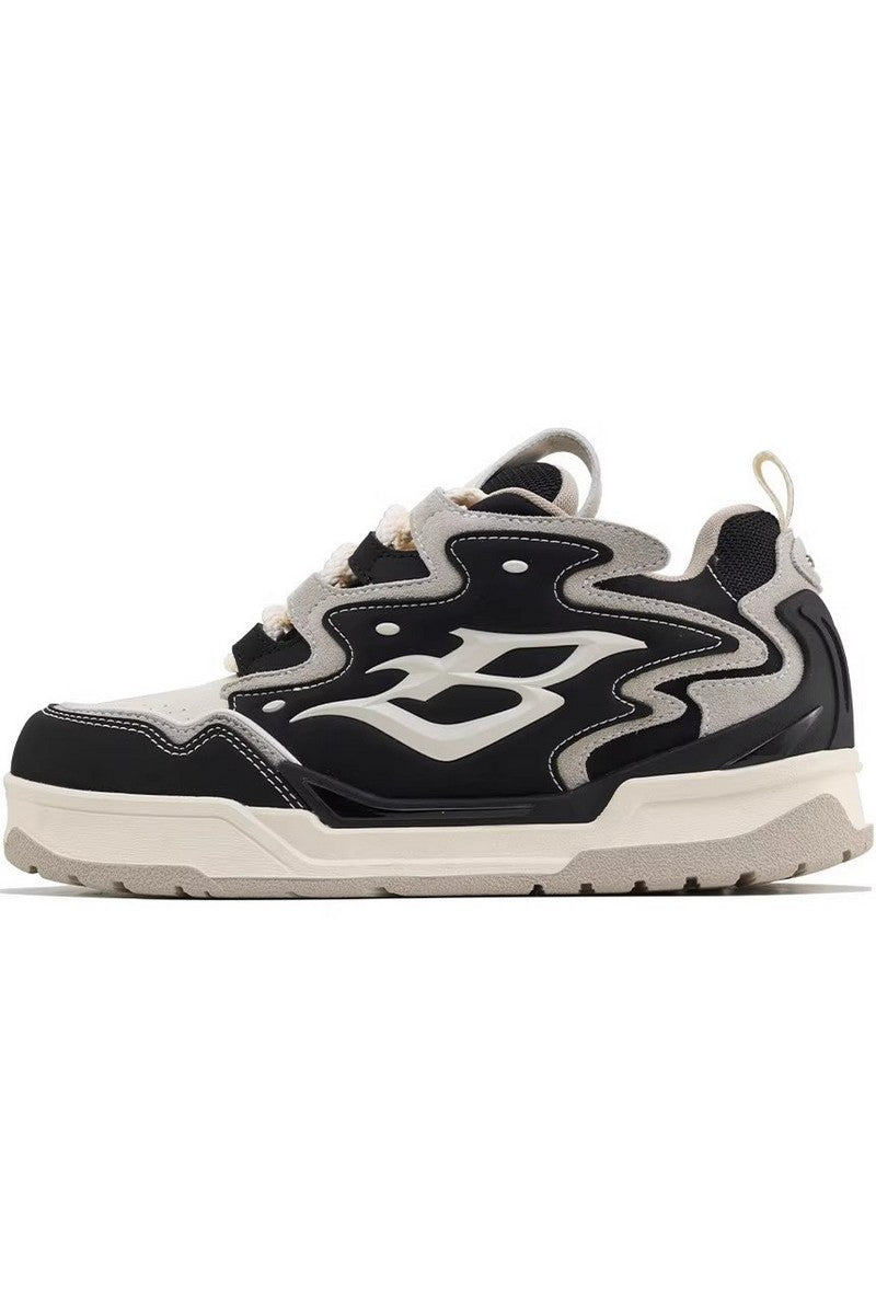 Grey Flame Chunky Sneakers
