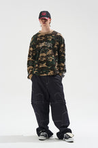 Yin Yang Camo Print Long Sleeve Tee
