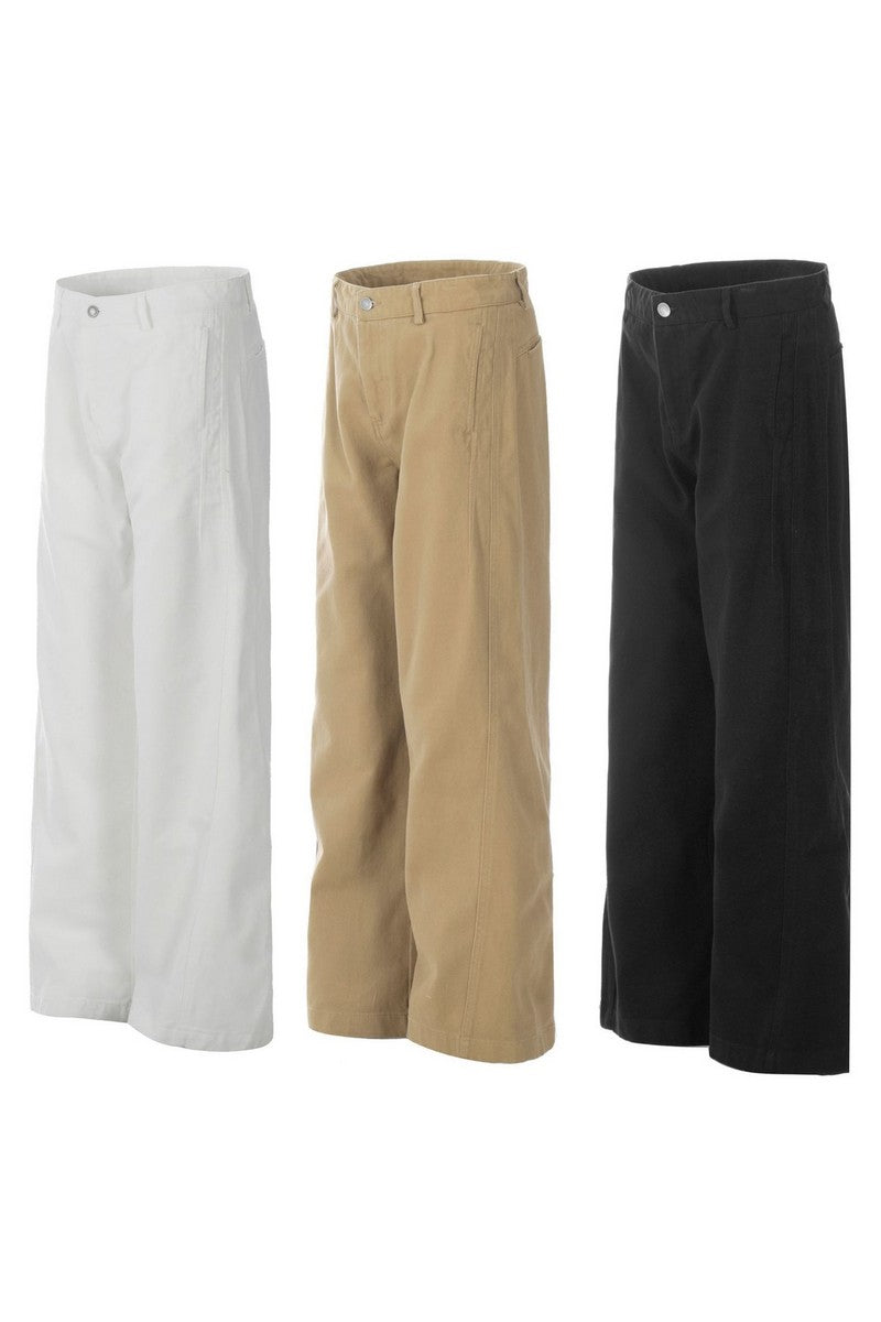 Minimalist Workwear Straight Pants