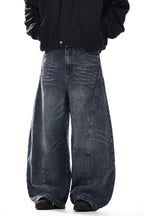 Vintage Washed Blade Wide Jeans