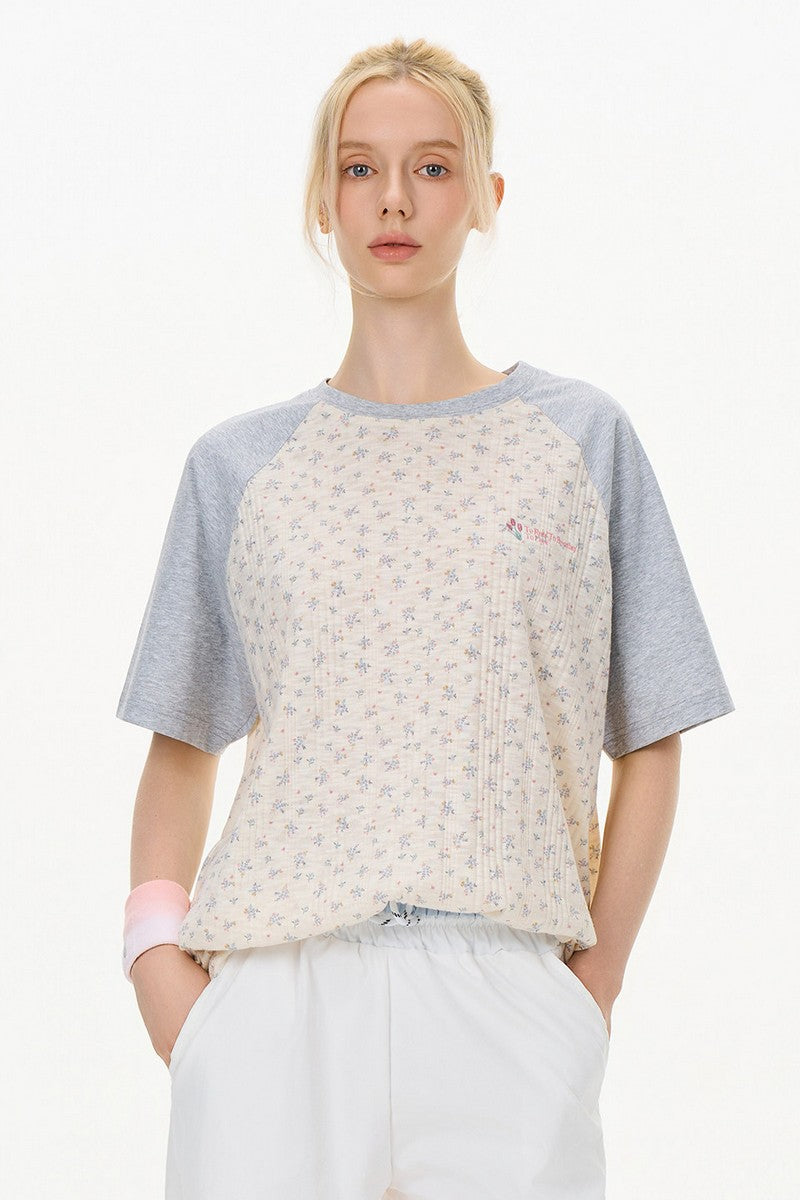 Floral Draped Raglan Tee