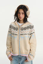 Fair Isle Knit Hoodie