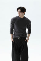 Wool Blend Mock Neck Sweater